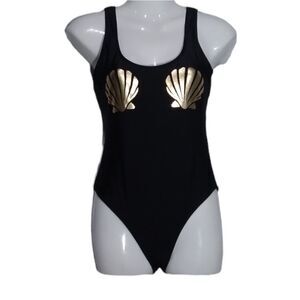 ARIZONA JEANS Black one piece mermaid swimsuit S